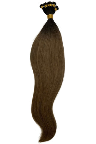Hand-Tied Wefts - Dark Rooted Dimensional Brunette (T1 - 4/8)